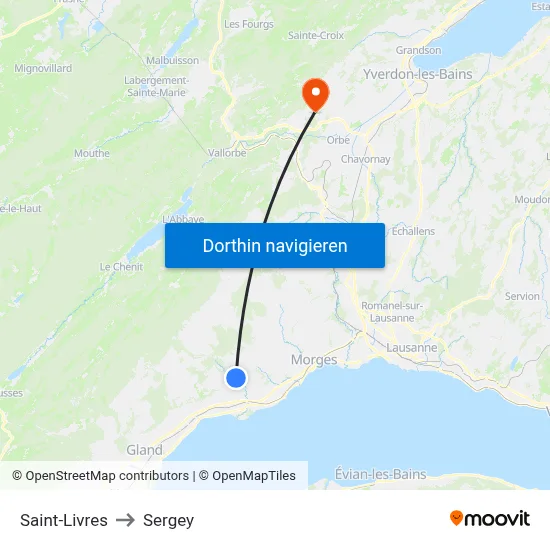 Saint-Livres to Sergey map