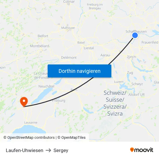 Laufen-Uhwiesen to Sergey map