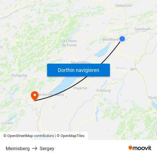 Meinisberg to Sergey map