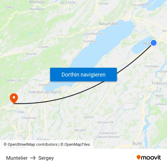 Muntelier to Sergey map