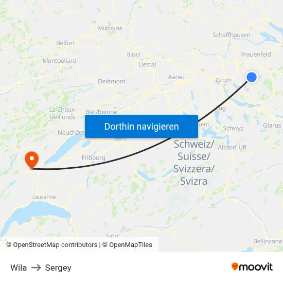 Wila to Sergey map