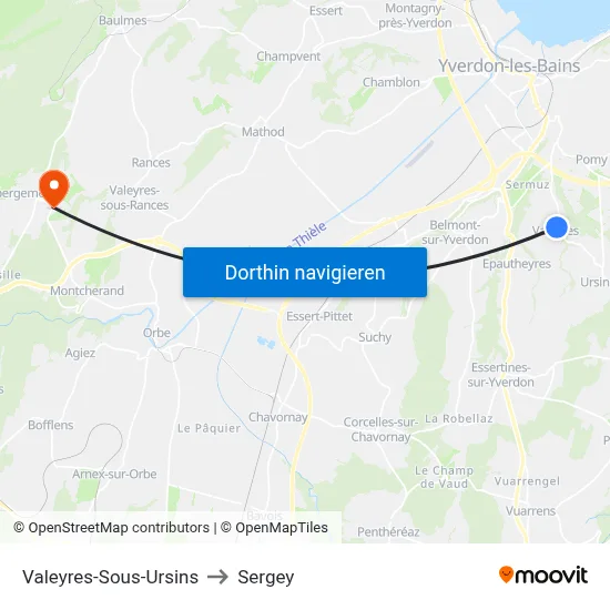 Valeyres-Sous-Ursins to Sergey map