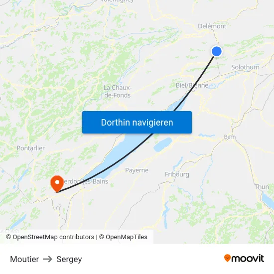 Moutier to Sergey map