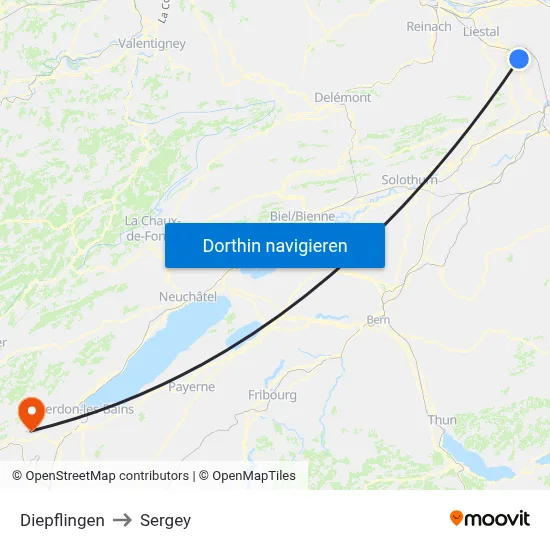 Diepflingen to Sergey map