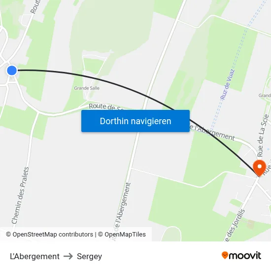 L'Abergement to Sergey map