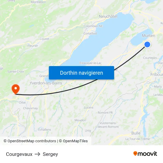 Courgevaux to Sergey map