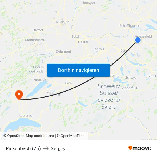 Rickenbach (Zh) to Sergey map