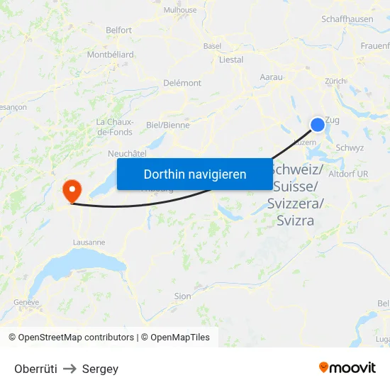 Oberrüti to Sergey map