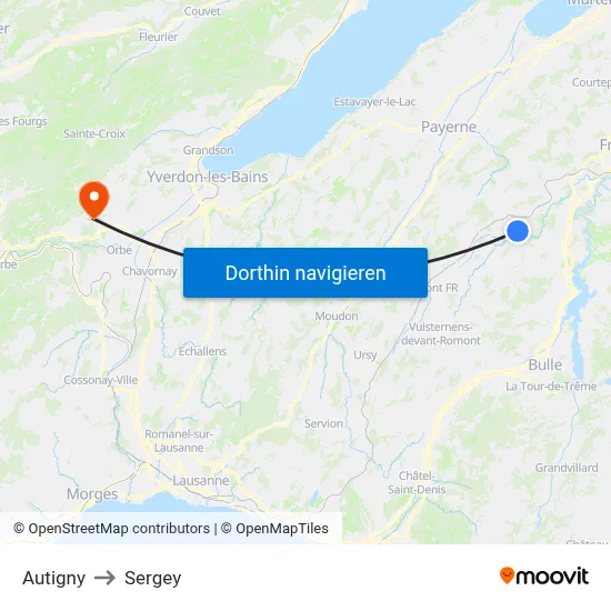 Autigny to Sergey map