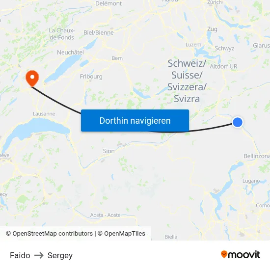 Faido to Sergey map