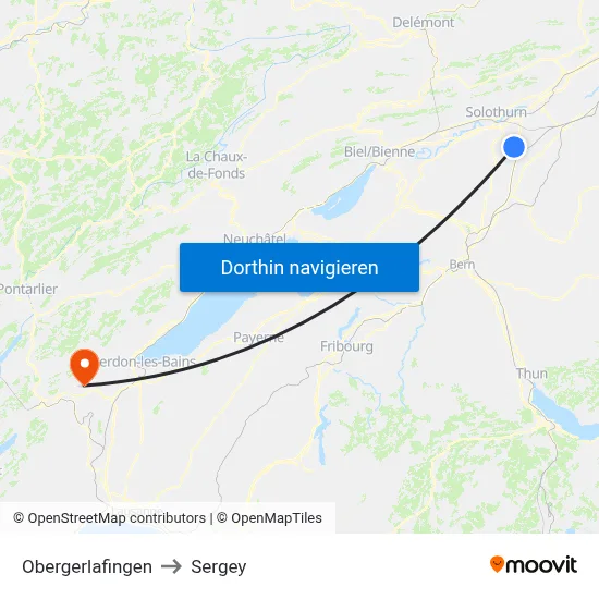 Obergerlafingen to Sergey map