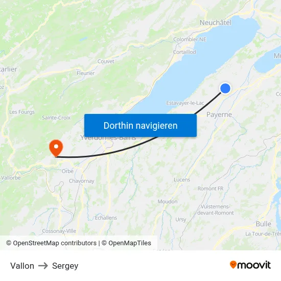 Vallon to Sergey map