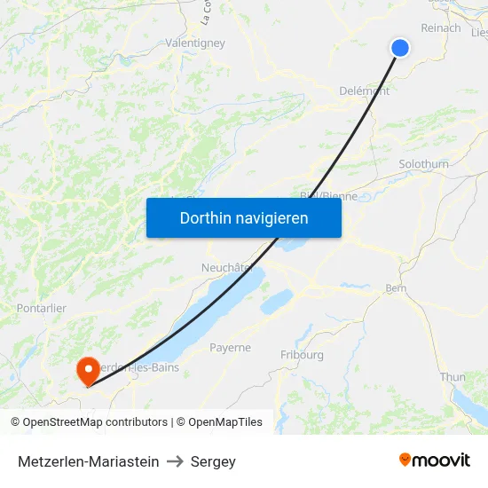 Metzerlen-Mariastein to Sergey map