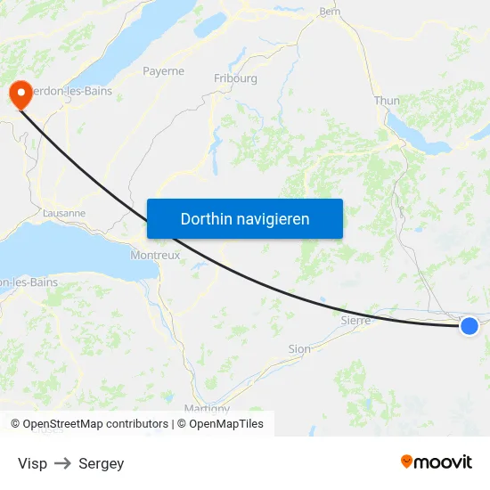 Visp to Sergey map
