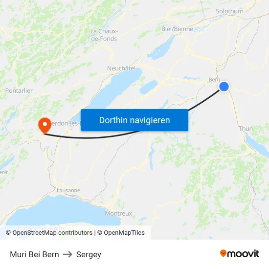 Muri Bei Bern to Sergey map
