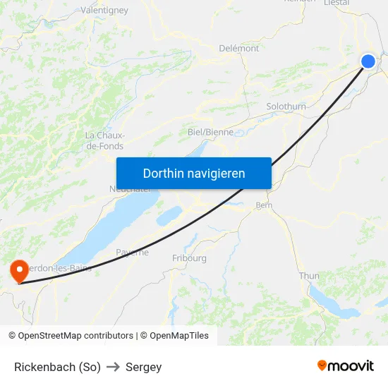 Rickenbach (So) to Sergey map