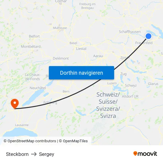 Steckborn to Sergey map