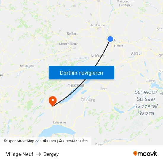 Village-Neuf to Sergey map