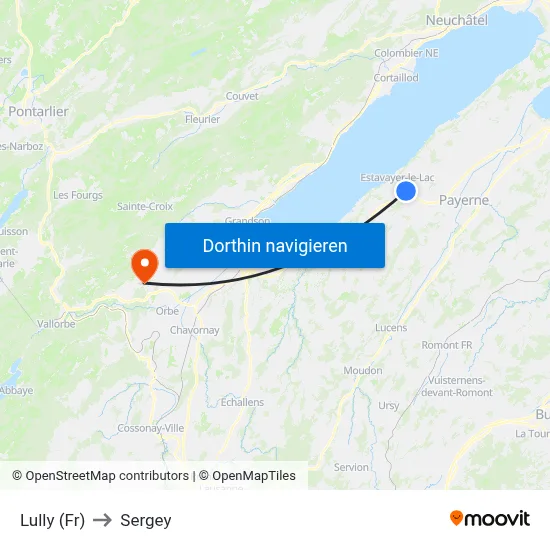 Lully (Fr) to Sergey map