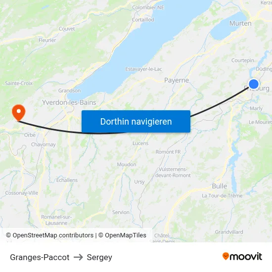 Granges-Paccot to Sergey map