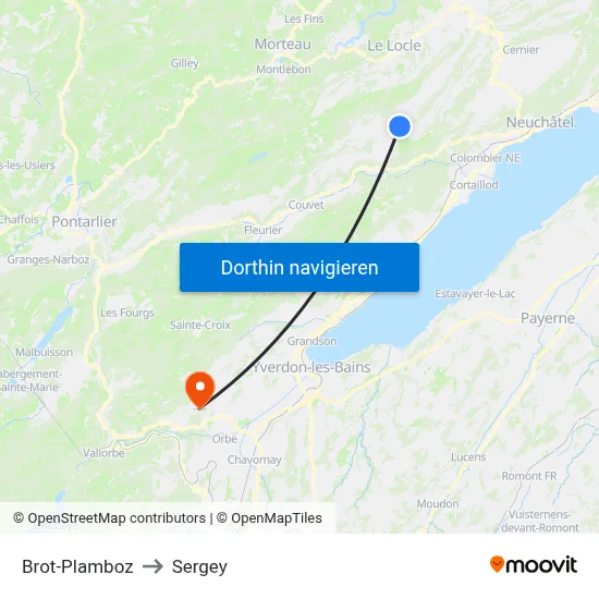 Brot-Plamboz to Sergey map