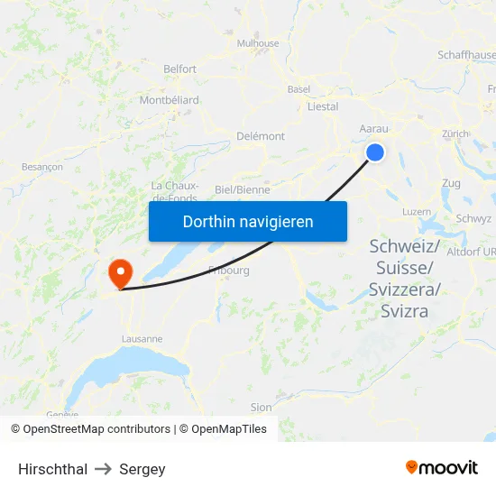 Hirschthal to Sergey map