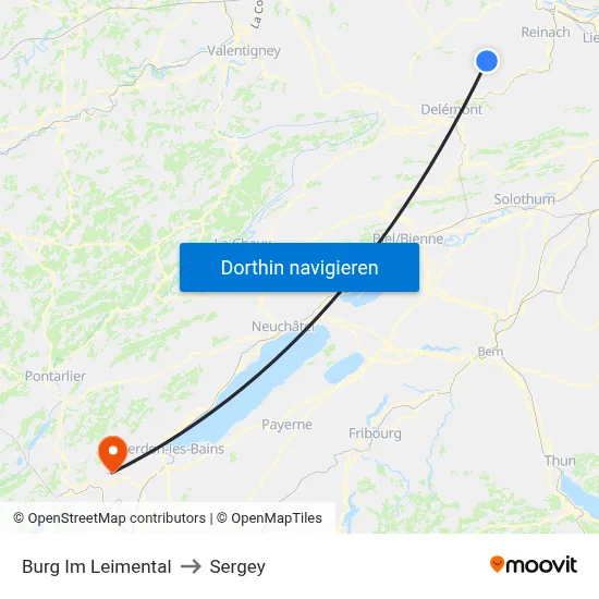 Burg Im Leimental to Sergey map
