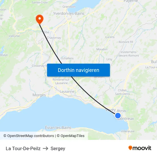 La Tour-De-Peilz to Sergey map