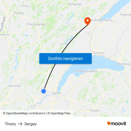 Thoiry to Sergey map