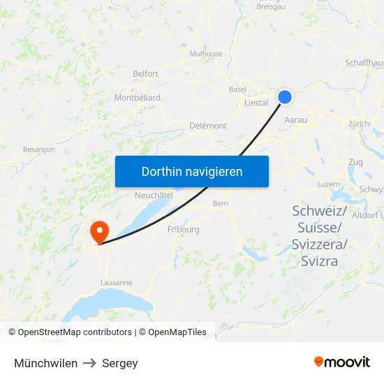 Münchwilen to Sergey map