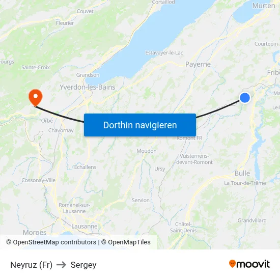 Neyruz (Fr) to Sergey map