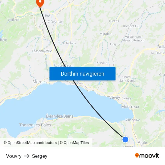 Vouvry to Sergey map