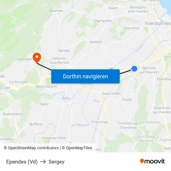 Ependes (Vd) to Sergey map