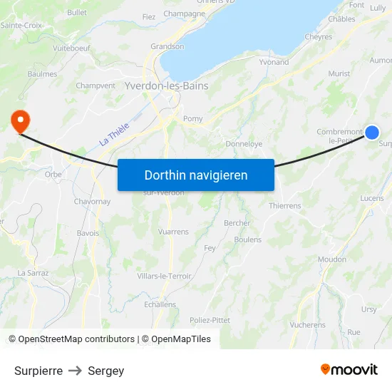 Surpierre to Sergey map