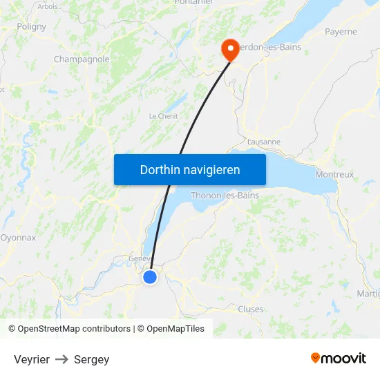 Veyrier to Sergey map