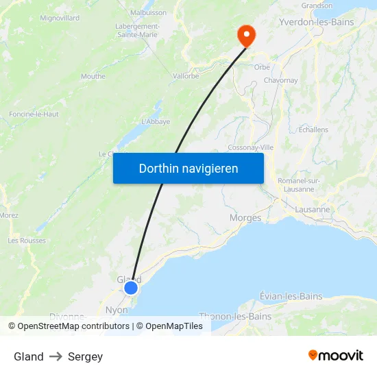 Gland to Sergey map