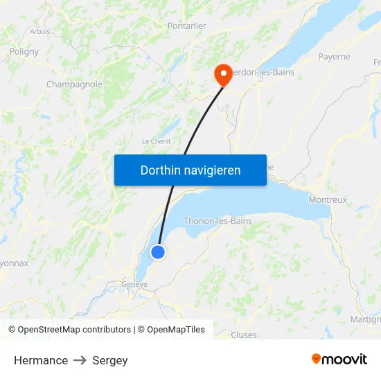 Hermance to Sergey map