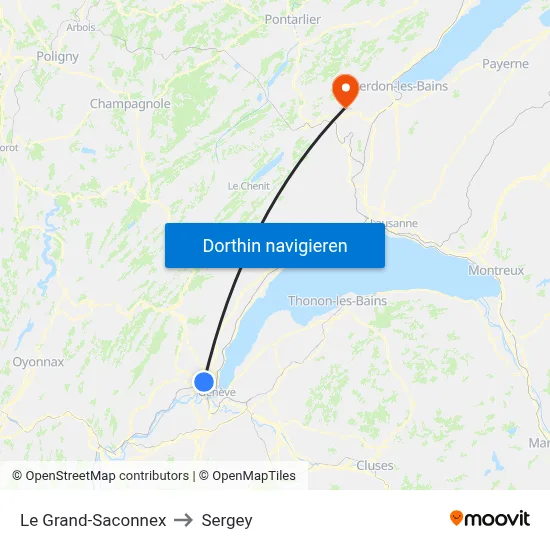 Le Grand-Saconnex to Sergey map