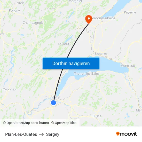 Plan-Les-Ouates to Sergey map