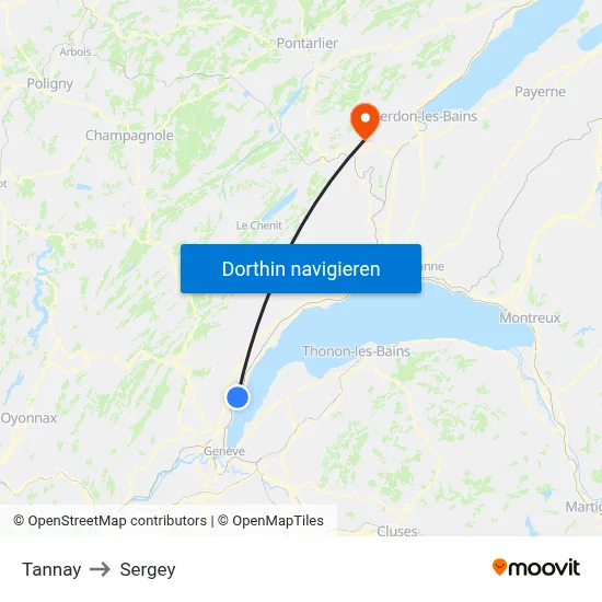 Tannay to Sergey map