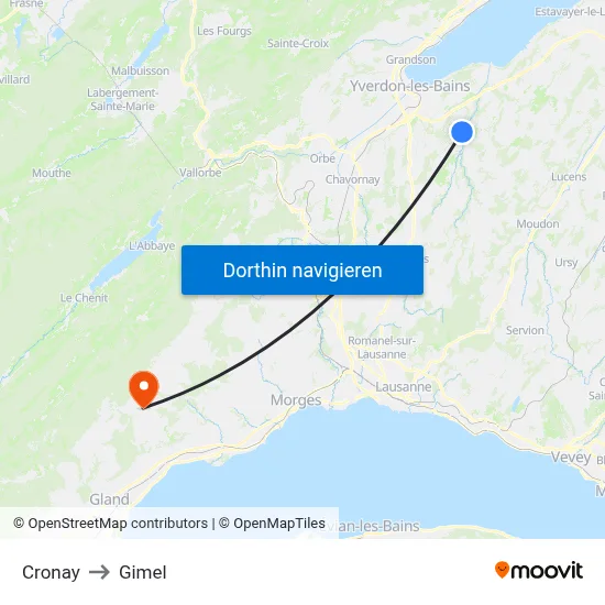 Cronay to Gimel map