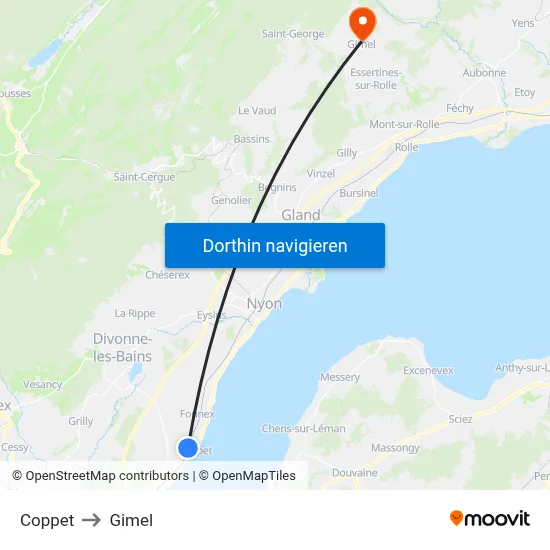 Coppet to Gimel map