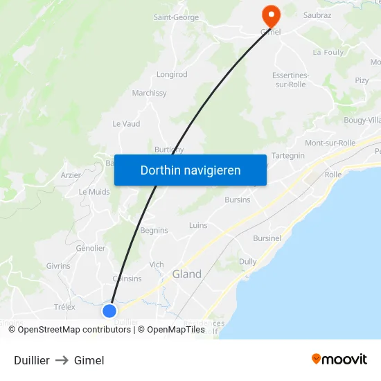 Duillier to Gimel map