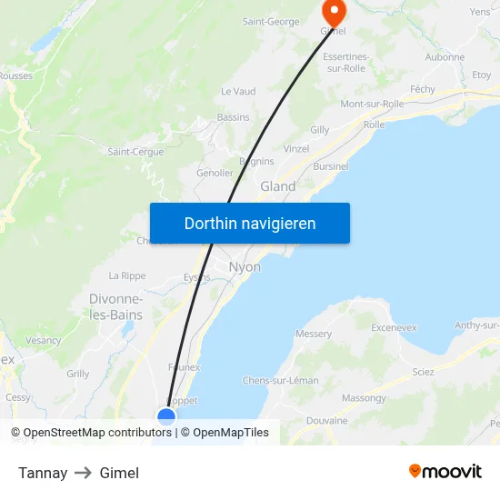 Tannay to Gimel map