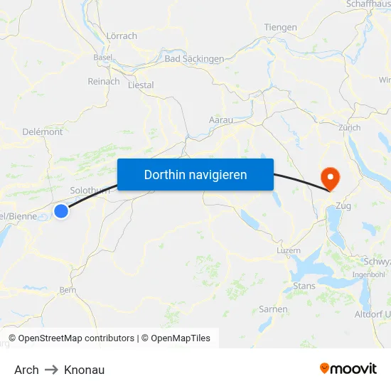Arch to Knonau map