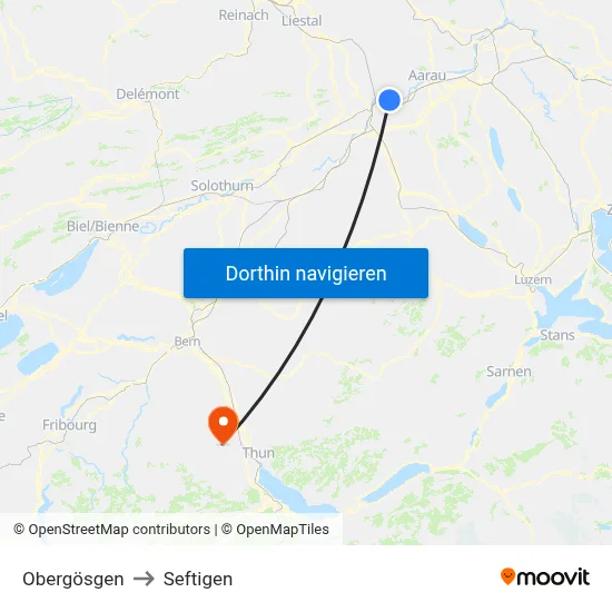 Obergösgen to Seftigen map