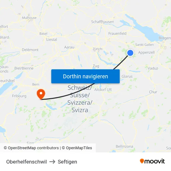 Oberhelfenschwil to Seftigen map