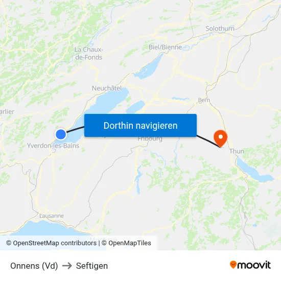 Onnens (Vd) to Seftigen map