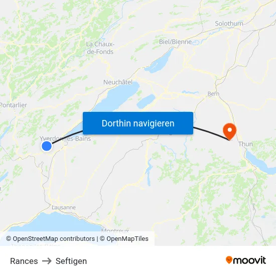 Rances to Seftigen map