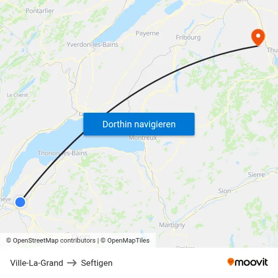 Ville-La-Grand to Seftigen map